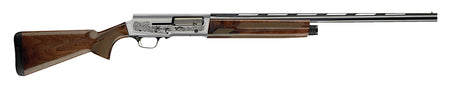 Browning A5 Ultimate 12 Gauge 26" Barrel, 3" Chamber, 4+1, Engraved Satin Nickel Receiver, Gloss Oil Grade III Walnut Stock