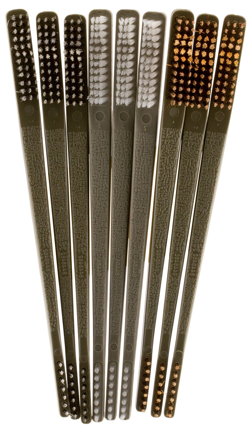 Otis All Purpose Receiver Brushes Variety Pack 9 Count Bronze Nylon Stainless