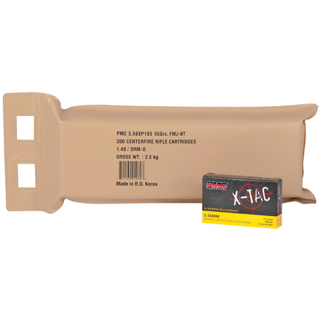 PMC 5.56x45mm NATO 5.56XBP X-Tac Battle Pack Full Metal Jacket Boat Tail FMJBT 55 Grain