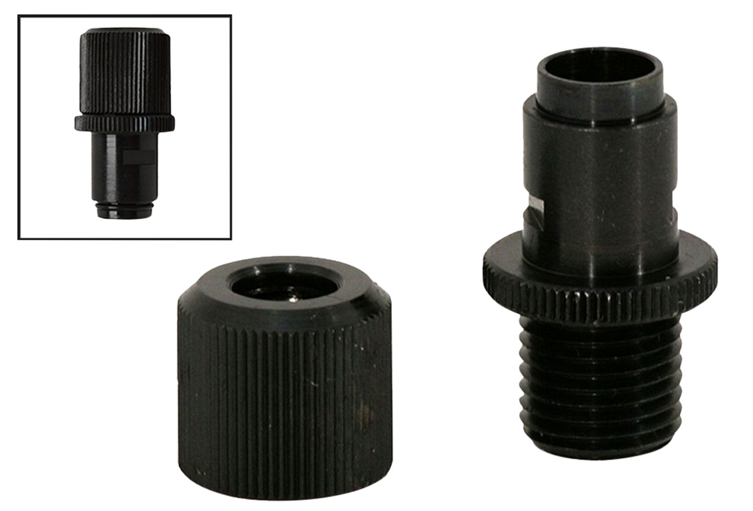 Walther P22 1/2x28 Threaded Adapter Black Nitride Stainless