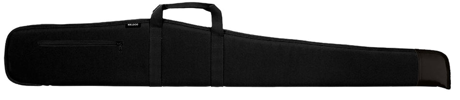 Bulldog BD250 52" Deluxe Black Nylon Shotgun Case with Tricot Lining and Leather End Cap