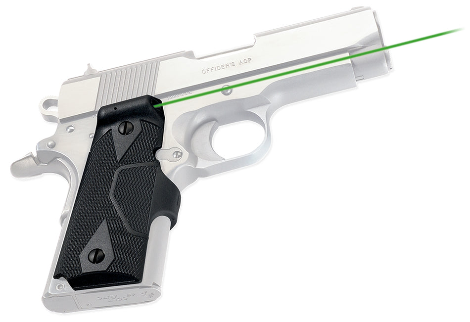 Crimson Trace 0141101 Lasergrips Green Laser Sight for 1911 Compact Variants, Black Polymer