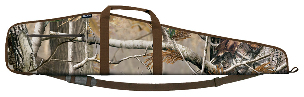 Bulldog BD244 48" Extreme Realtree AP Camo Rifle Case with Water-Resistant Nylon and Brown Trim