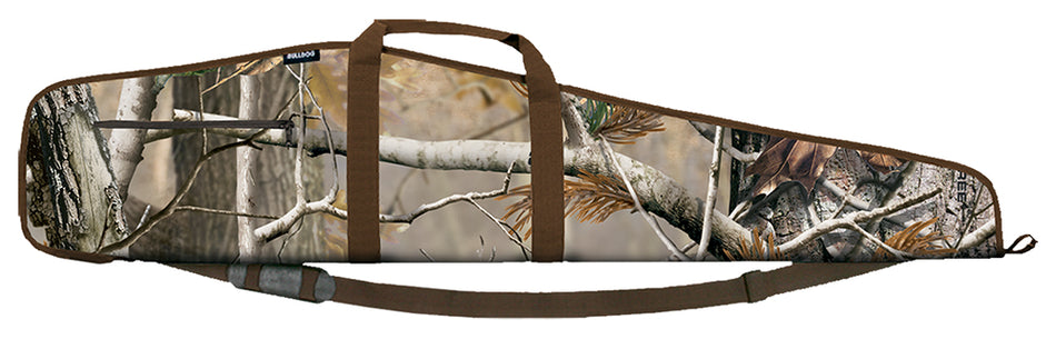 Bulldog BD244 48" Extreme Realtree AP Camo Rifle Case with Water-Resistant Nylon and Brown Trim