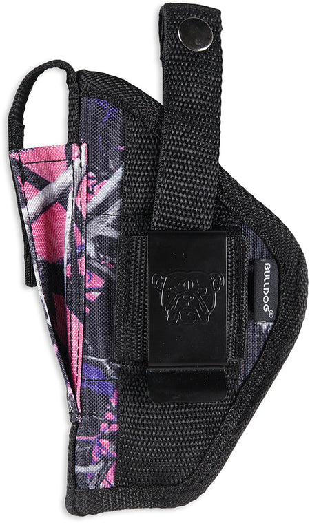 Bulldog FSN1MDG Extreme Outside Waistband Muddy Girl Camo Nylon Holster with Belt Loop/Clip for Ruger LCP Mini Autos Ambidextrous