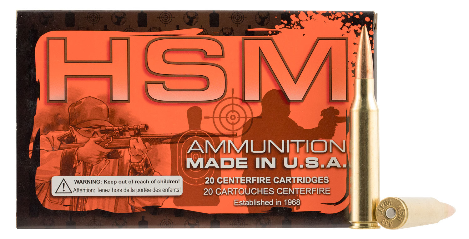 HSM .338 Lapua Magnum 338LAPUA3N68 Match Sierra MatchKing Boat Tail Hollow Point BTHP 300 Grain