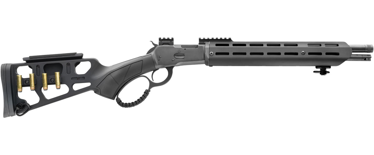 Chiappa Firearms 920434 Wildlands Takedown 92 44 Mag 9+1 16.50" Blued Steel Threaded Barrel, Blued Picatinny Rail Steel Receiver, M-LOK Handguard, Skeletonized Black Synthetic Stock w/Adjustable Comb