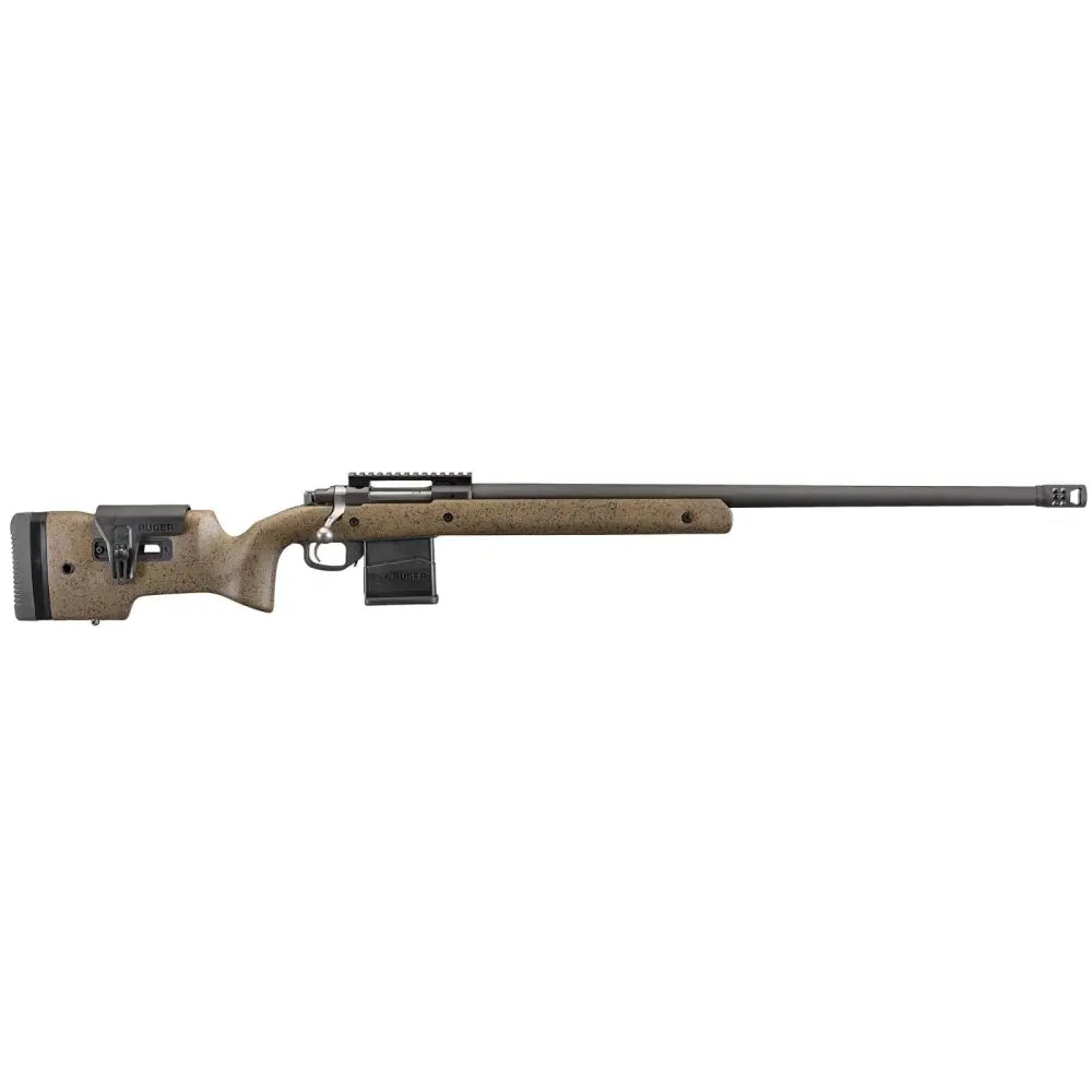 dRUGER HAWKEYE LR TRGT 6.5 CRD 26" MT BLK THRDED BBL, SPECK BLK/BRN LAM STOCK, 5RD DETACH MAG