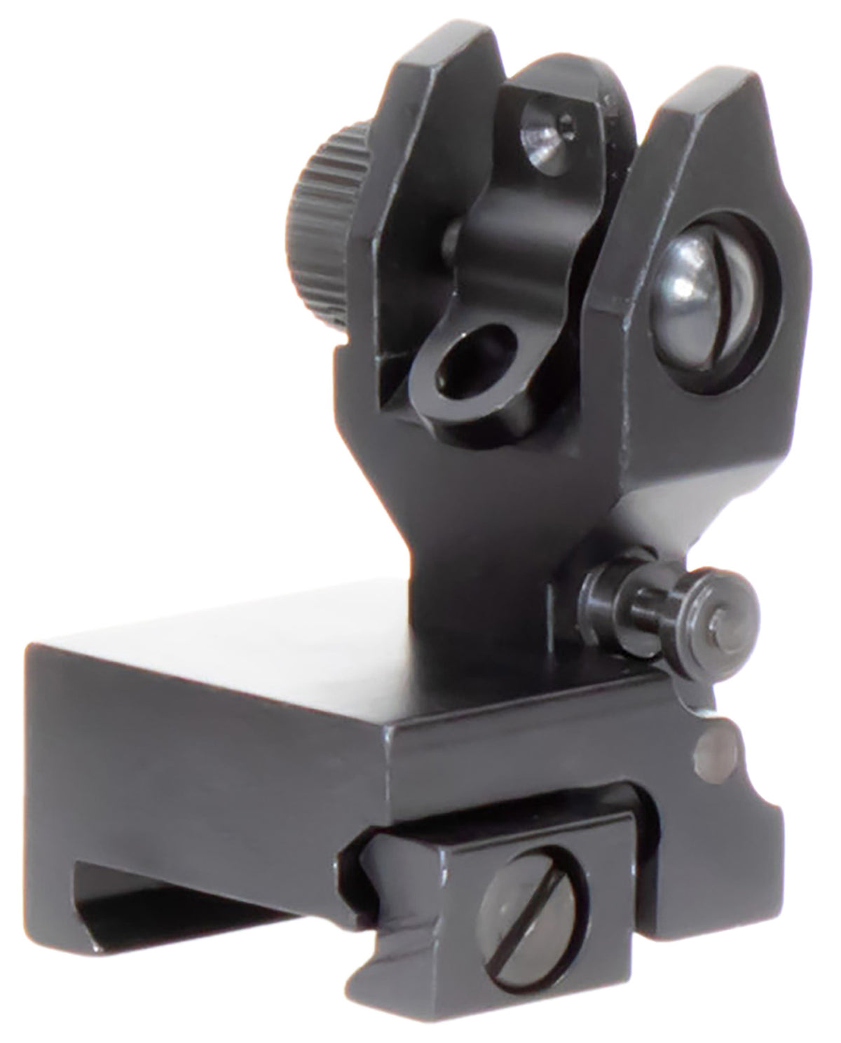 Aim Sports MT201 Low Profile AR-15 M4 Flip-Up Rear Iron Sight Black Anodized