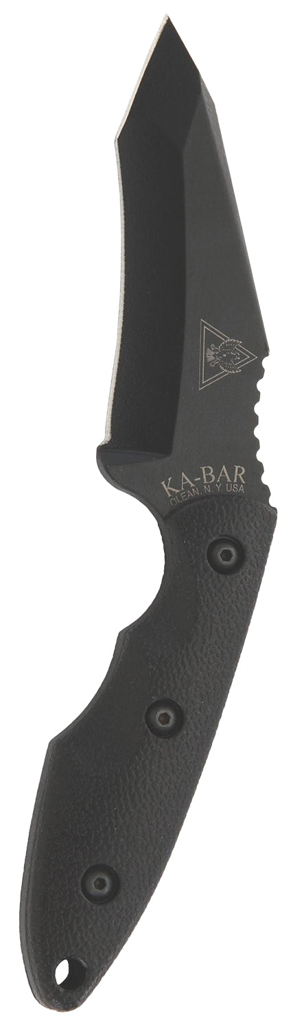Ka-Bar TDI Hell Fire 2486 Fixed Blade 3.56" Recurve Tanto Black 1095 Cro-Van Steel Ultramid Handle w/ Belt Clip