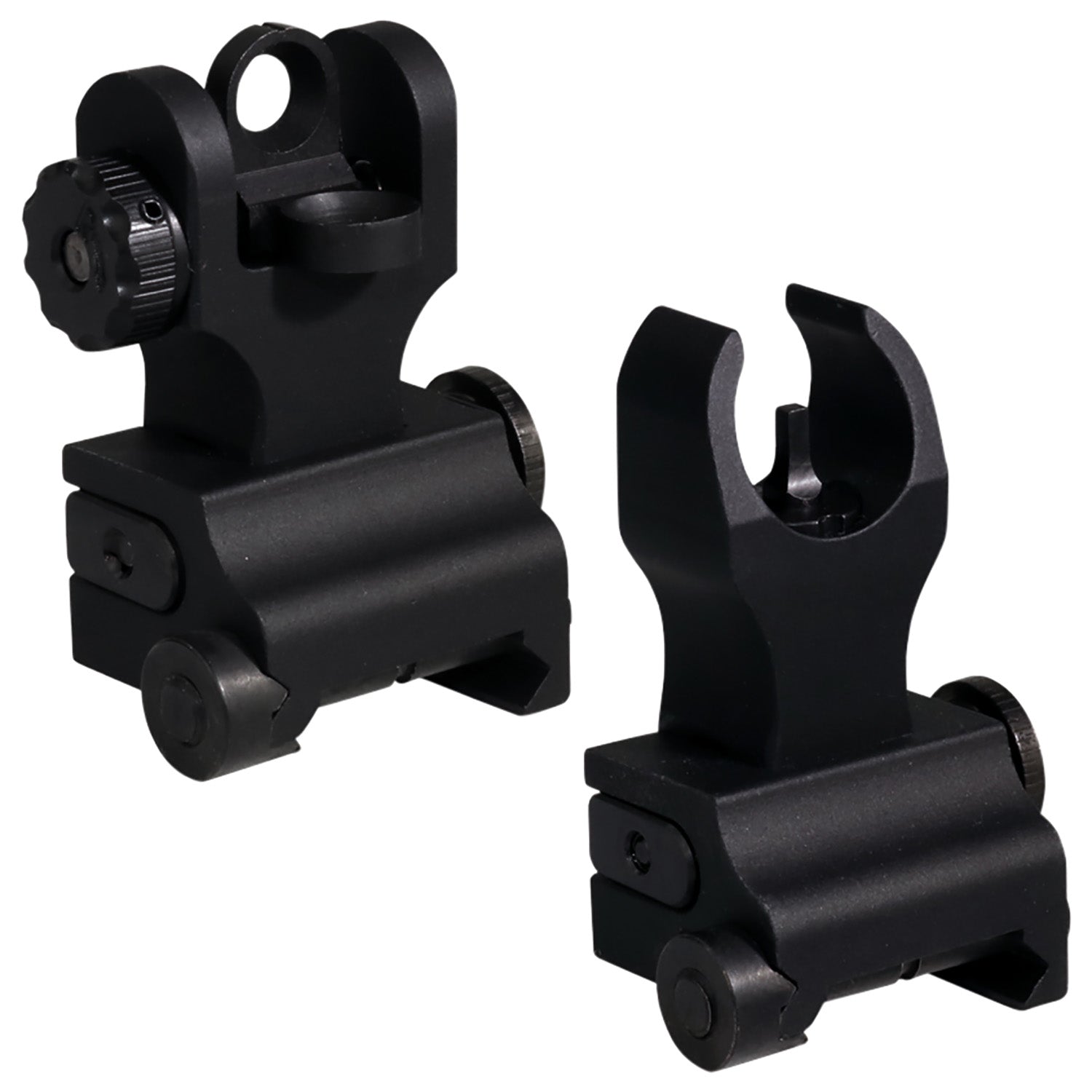 Samson AR-15 Quick Flip Folding Sight Set HK Front A2 Rear Black Anodized 6061