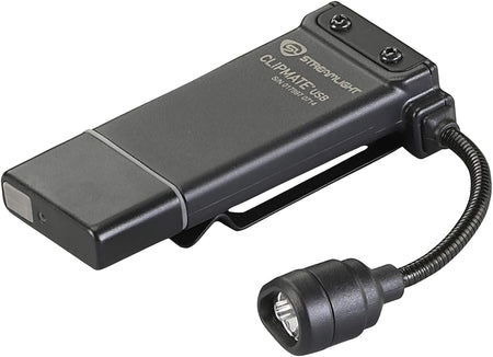 Streamlight ClipMate USB 61126 Flexible Neck Clip Light Black 0.2-70 Lumens White/Red