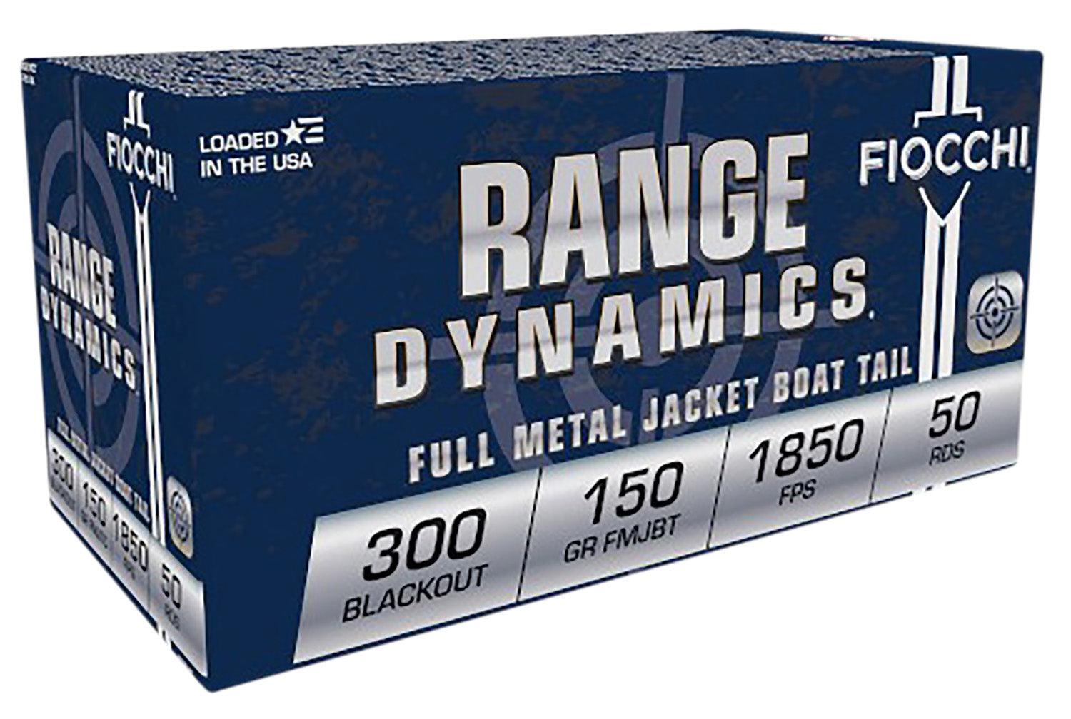 Fiocchi .300 AAC Blackout 300BLKC Range Dynamics Full Metal Jacket Boat Tail FMJBT 150 Grain