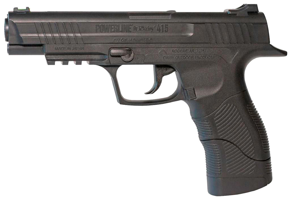 Daisy 415 Powerline CO2 .177 Cal BB Air Pistol 21rd Built-In Magazine Black Accessory Rail