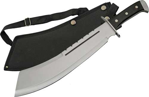 SZCO Rite Edge Black Bully 13.5" SS Blade Machete with Sheath