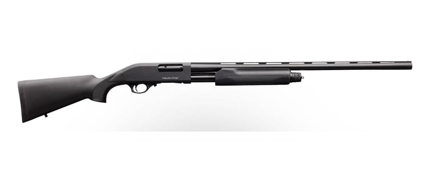 Charles Daly 301 Full Size 12 Gauge Pump Shotgun, Black Vent Rib Barrel, Synthetic Stock, Mobil Choke System