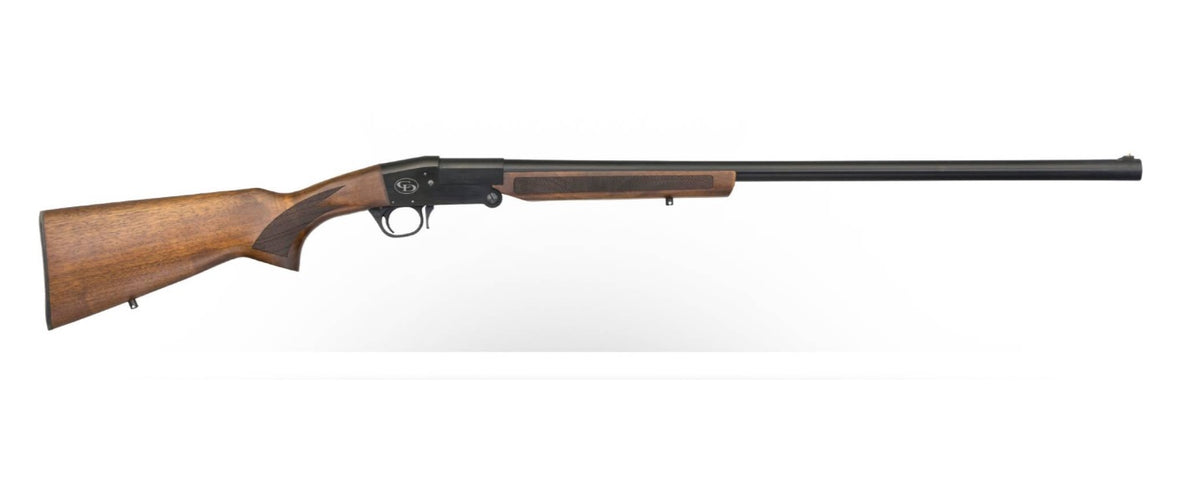 Charles Daly 101 12 Gauge Single Shot Break Open Shotgun - 3" Chamber, 28" Black Steel Barrel, Walnut Stock