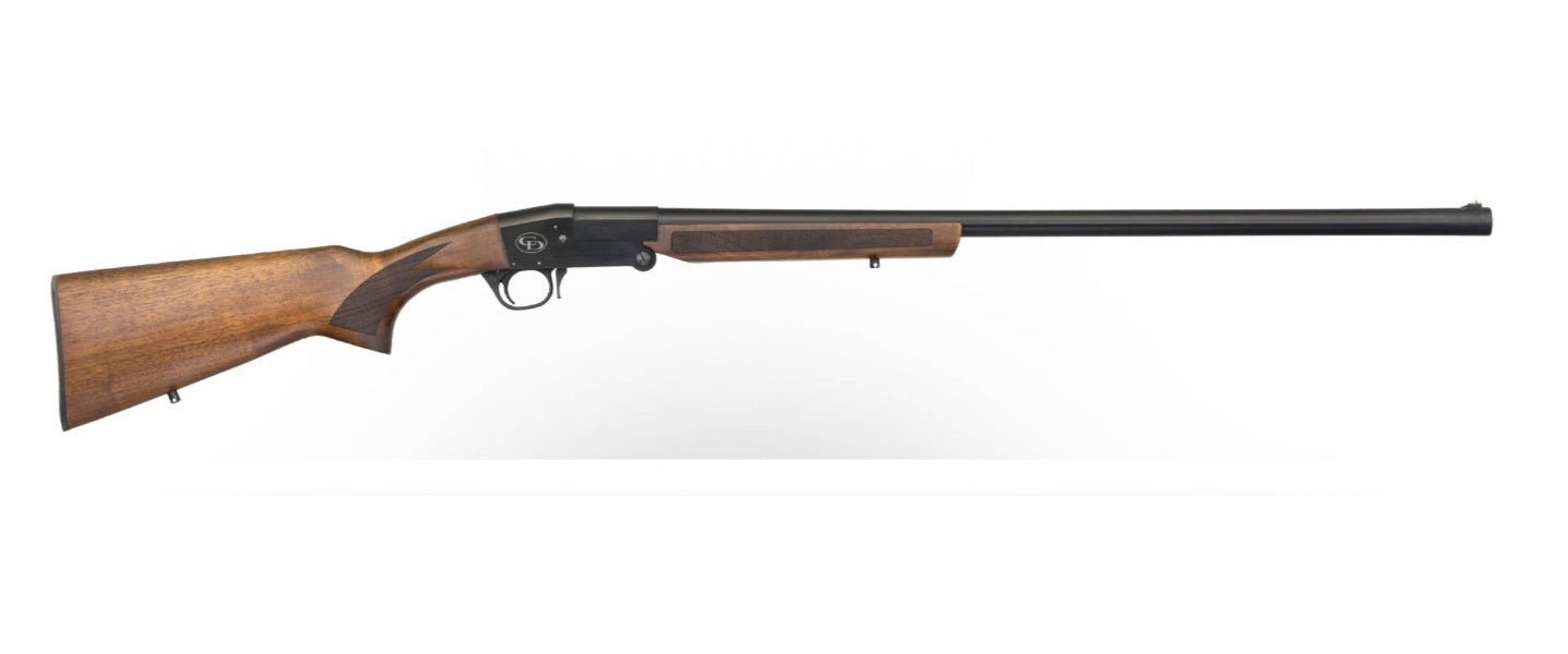 Charles Daly 930234 101 Full Size 12 Gauge Break Open 3" 1rd 28" Black Steel Single Shot Barrel & Receiver, Fixed Walnut Stock, Beretta/Benelli Mobil Choke System