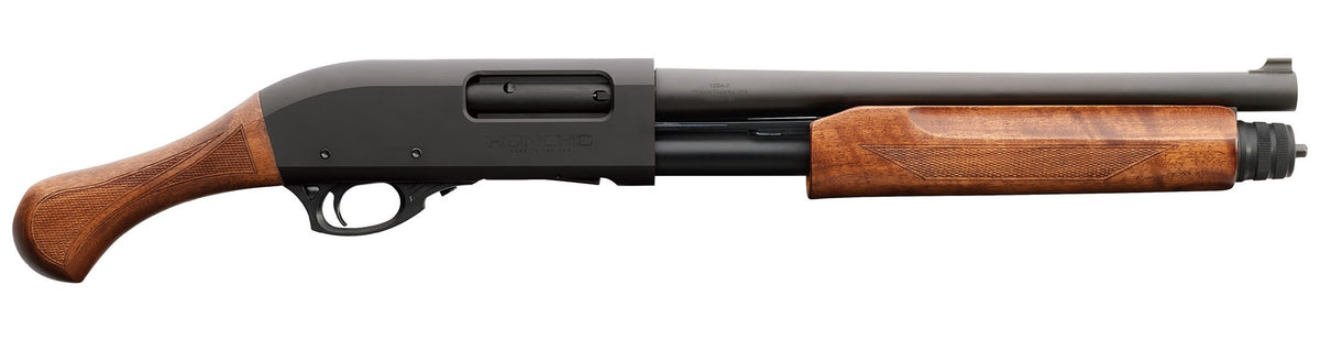 Charles Daly 930362 Honcho Tactical 12 Gauge Pump 3" 5+1 14" Black Steel Barrel, Black Drilled & Tapped Aluminum Receiver, Checkered Walnut Birds Head Grip