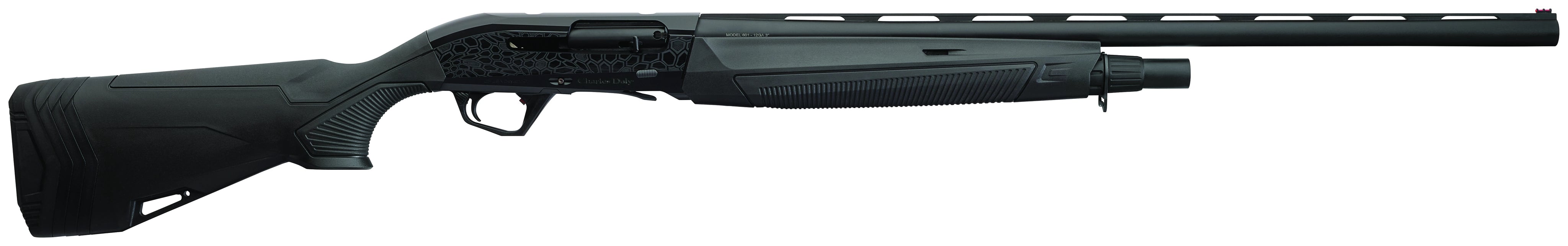Charles Daly 930402 601 Sport 12 Gauge Semi-Auto 3" 5+1 28" Matte Black Vent Rib Barrel, Picatinny Rail Aluminum Receiver, Fixed Black Synthetic Stock