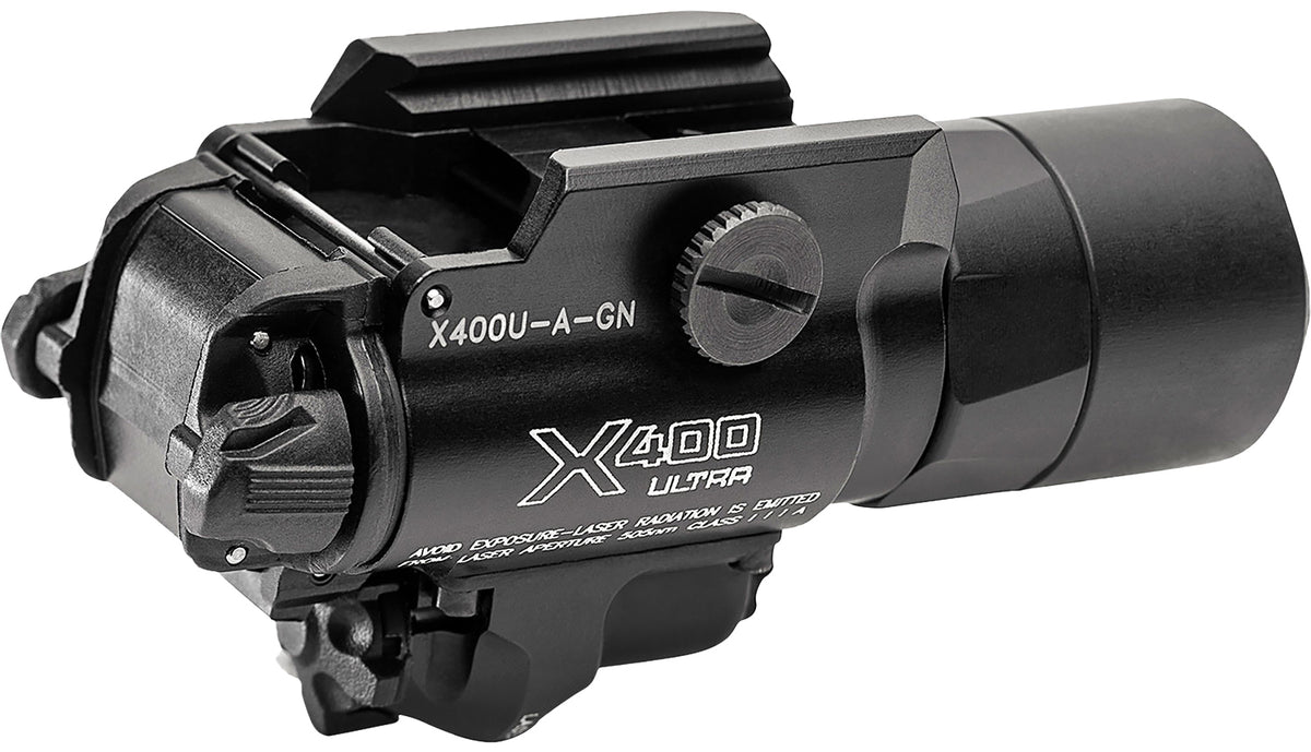 SureFire X400UAGN Ultra Black Anodized WeaponLight 1,000 Lumen LED/Green Laser Combo