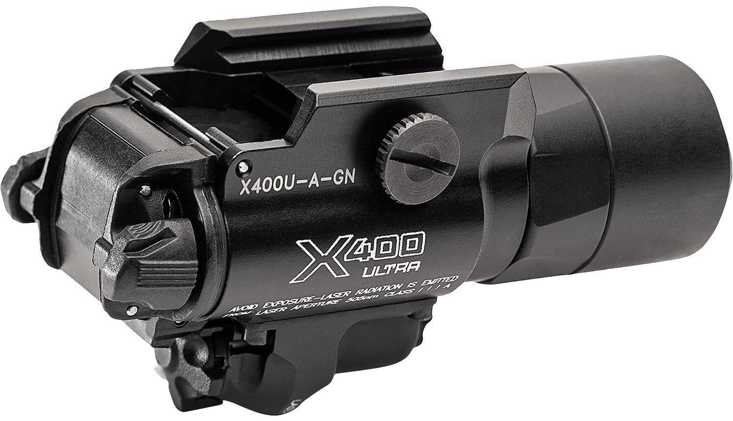 SureFire X400UAGN Ultra Black Anodized WeaponLight 1,000 Lumen LED/Green Laser Combo