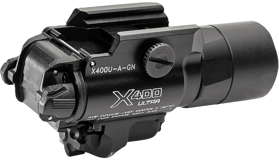 SureFire X400UAGN Ultra Black Anodized WeaponLight 1,000 Lumen LED/Green Laser Combo