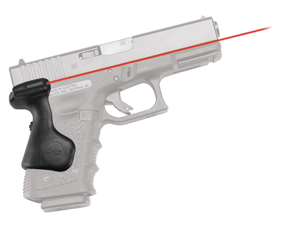 Crimson Trace Lasergrips Glock Compact 19/23/32 Gen3/4/5 Red Laser Sight, Instinctive Activation, Black Polymer