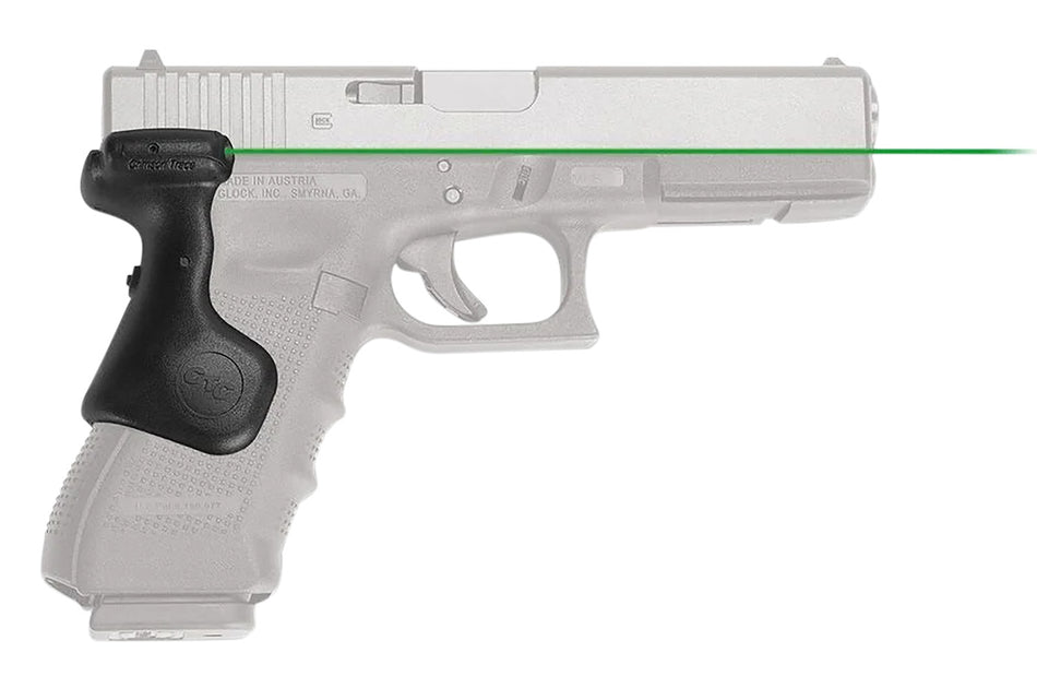 Crimson Trace Lasergrips Glock Gen3/Gen4/Gen5 Full-Size Green Laser Sight, Black Polymer