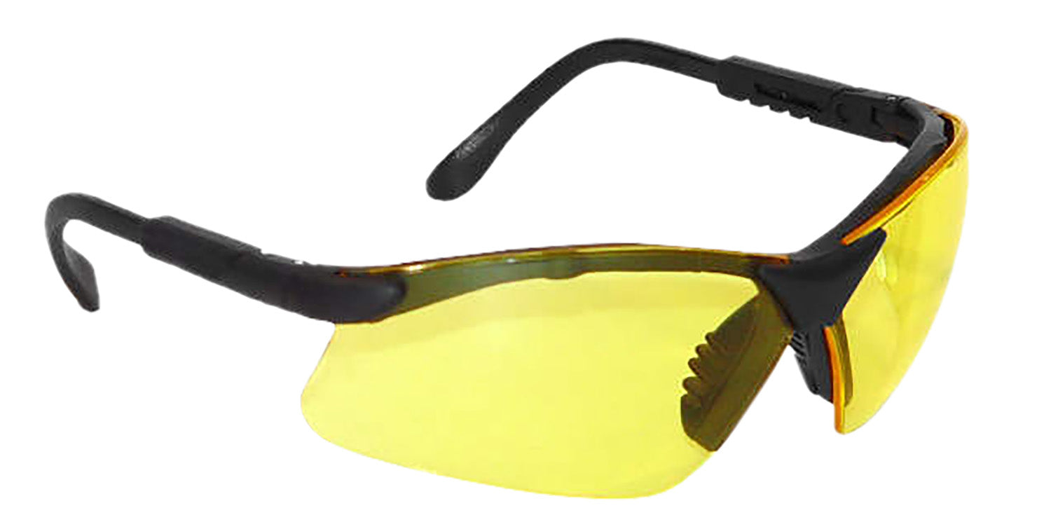 Radians Revelation Adult Safety Glasses Yellow Anti-Fog Lens Black Frame RV0140CS