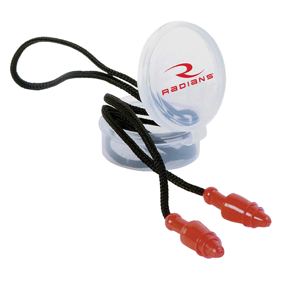 Radians JP3150HC SnugPlugs Behind-the-Neck Earplugs 28 dB Red/Black Adult 1 Pair
