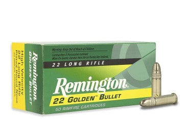 Remington .22 Long Rifle Rimefire Ammo 22 Golden Bullet Lead Round Nose Solid 40 grain 