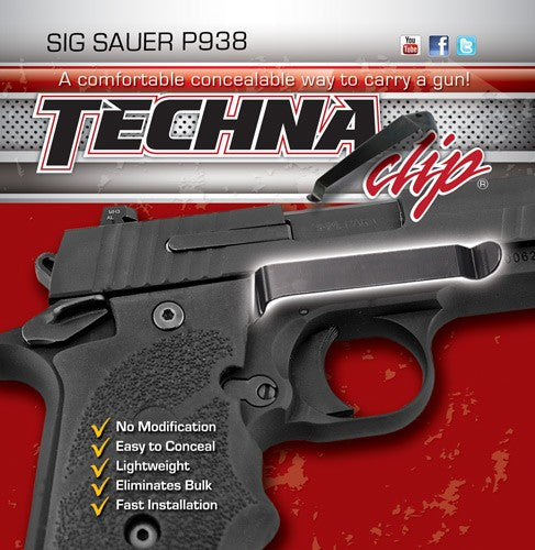 Techna Clip Right-Side Carry Clip Sig P938 Flat Grip Plate