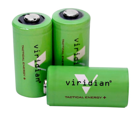 Viridian CR123 Lithium Battery Green 3.0 Volts 1,750 mAh for Laser Sights, 3 Count