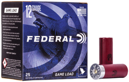 Federal 12 Gauge Shotgun Shells Game-Shok Game Load Upland #7.5 1 oz 2.75 in