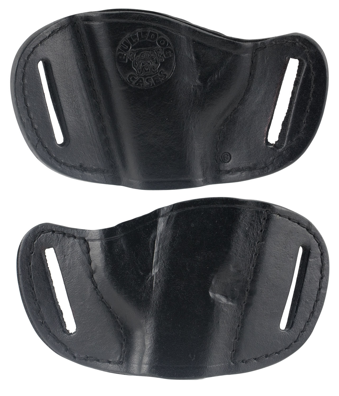 Bulldog MLBS Molded Outside Waistband Black Leather Belt Slide Holster for Bersa Thunder 380, Ruger LCP, Sig 230 Right Hand