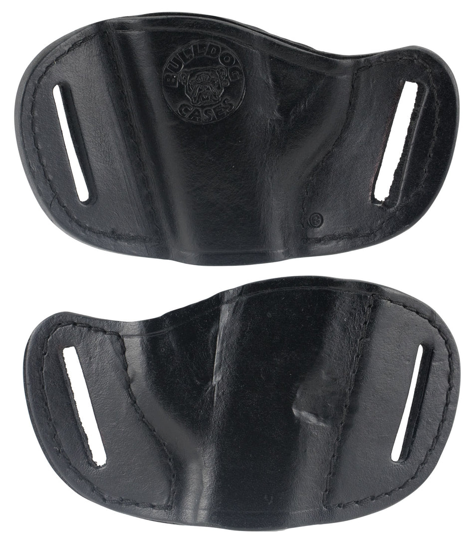 Bulldog MLBS Molded Outside Waistband Black Leather Belt Slide Holster for Bersa Thunder 380, Ruger LCP, Sig 230 Right Hand