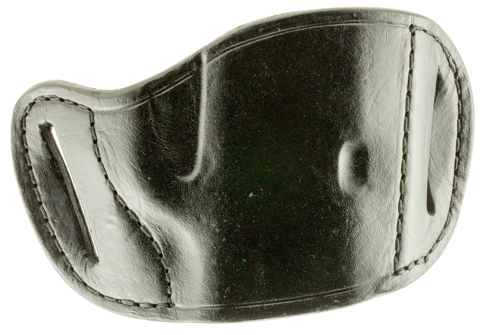 Bulldog MLBM Molded Outside Waistband Black Leather Belt Slide Holster for Browning Hi-Power, Kahr P45 Right Hand