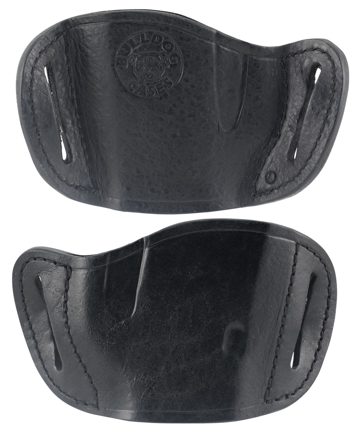 Bulldog MLBL Molded Outside Waistband Black Leather Belt Slide Holster for Glock, Ruger P85, S&W M&P 40 Right Hand