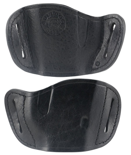 Bulldog MLBL Molded Outside Waistband Black Leather Belt Slide Holster for Glock, Ruger P85, S&W M&P 40 Right Hand