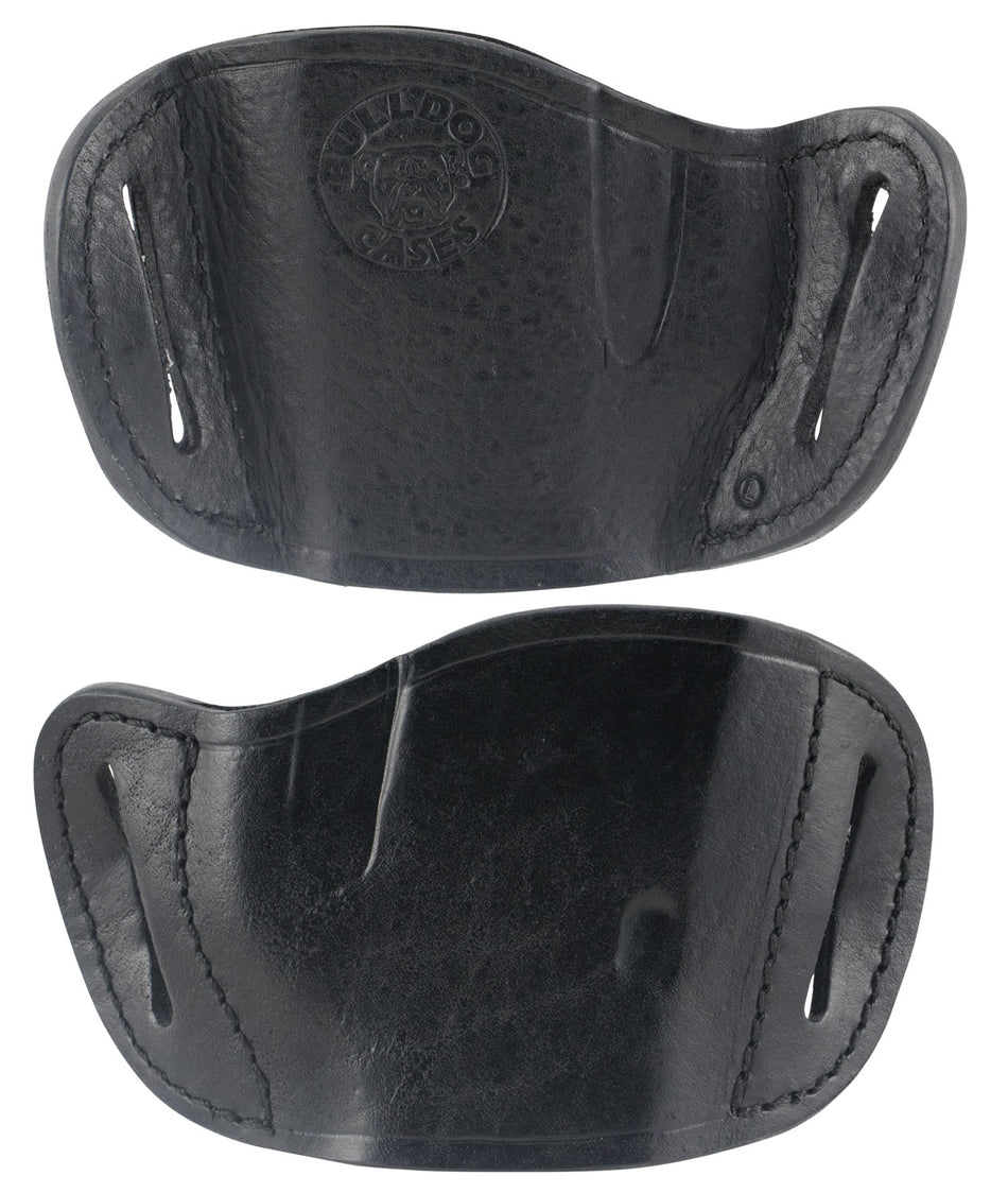 Bulldog MLBL Molded Outside Waistband Black Leather Belt Slide Holster for Glock, Ruger P85, S&W M&P 40 Right Hand