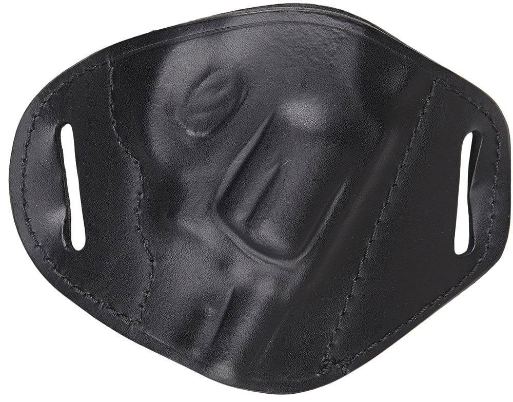 Bulldog MLBRS Molded Outside Waistband Black Leather Belt Slide Holster for S&W J Frame Revolvers 2-4" Barrel Right Hand