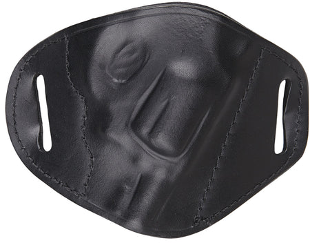 Bulldog MLBRS Molded Outside Waistband Black Leather Belt Slide Holster for S&W J Frame Revolvers 2-4" Barrel Right Hand