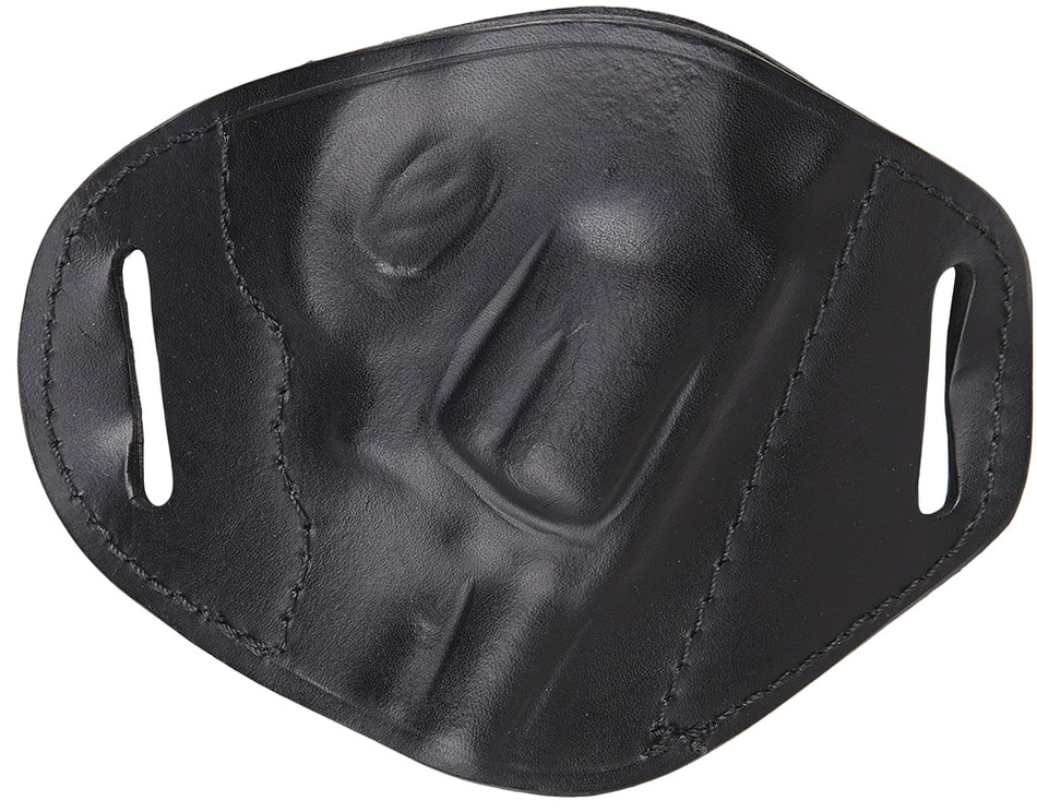 Bulldog MLBRS Molded Outside Waistband Black Leather Belt Slide Holster for S&W J Frame Revolvers 2-4" Barrel Right Hand