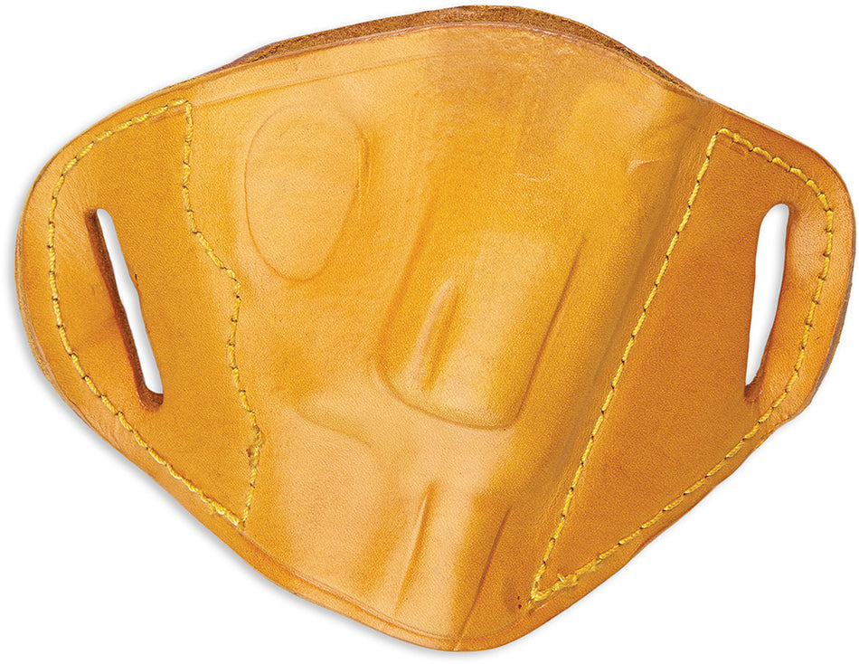 Bulldog MLTRS Molded Outside Waistband Tan Leather Belt Slide Holster for S&W J Frame Revolvers 2-4" Barrel Right Hand