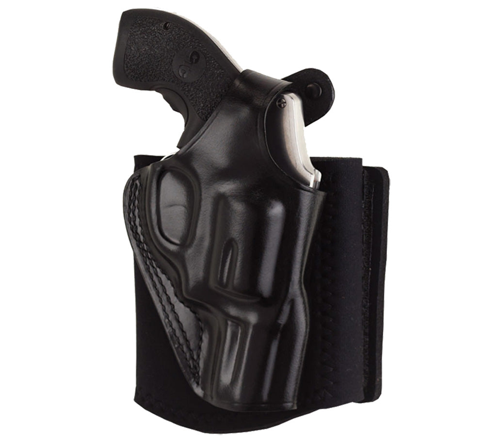 Galco AG600B Ankle Glove Black Leather Ankle Holster Compatible w/ Sig P365/Glock 42 Right Hand