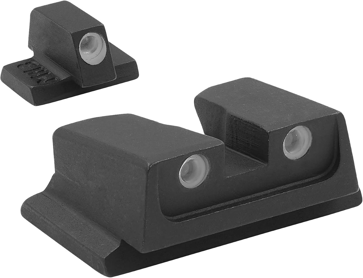 Meprolight USA 117663101 Tru-Dot Night Sight Set Green Tritium White Outline Smith & Wesson M&P