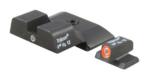 Trijicon 600722 HD Night Sight Set Orange Outline Front & Black Outline Rear for Smith & Wesson M&P Shield/M&P Shield Plus