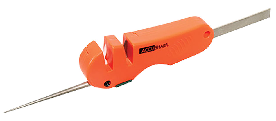AccuSharp 028C Orange 4-in-1 Tungsten Carbide and Ceramic Pocket Knife Sharpener