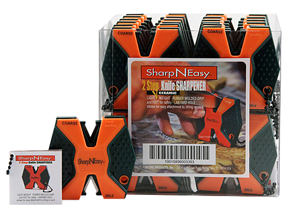 AccuSharp 335CD SharpNEasy Two-Step Ceramic Knife Sharpener Fine and Coarse Black/Orange